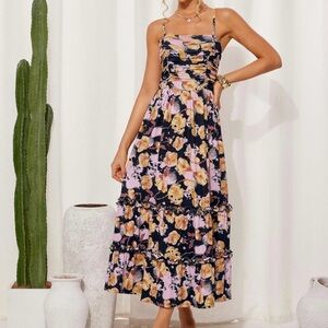 Floral Print Midi Dress